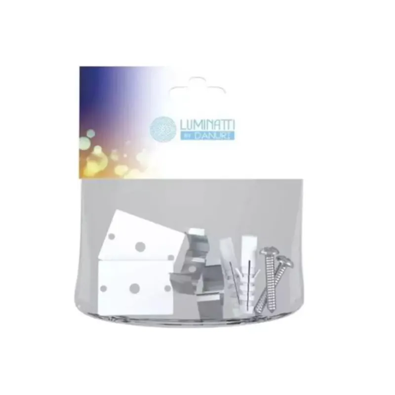 Kit Fixacao Acabamento De Perfil Sobrepor Branco Luminatti