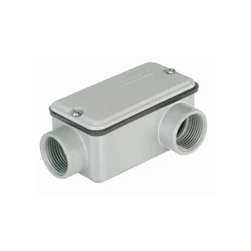 Condulete Aluminio Cinza ( LR ) 1" Tampa Cega Vedada PVC BSP Wetzel