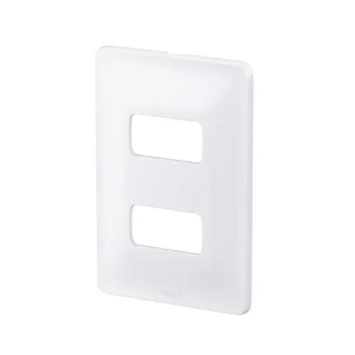 Placa 2 Postos Horizontais Separados 4X2 Branca Zeffia 680182 Legrand