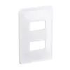 Placa 2 Postos Horizontais Separados 4X2 Branca Zeffia 680182 Legrand