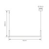 Pendente Lea 18W Led Preto 3000K Orluce