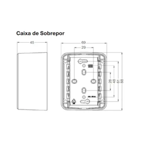 Caixa e Placa Sobrepor Tampa Cega Compose Branco Weg