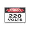 Placa Sinalizacao Poliestireno 15X20Cm Perigo 220 Volts Sinalize