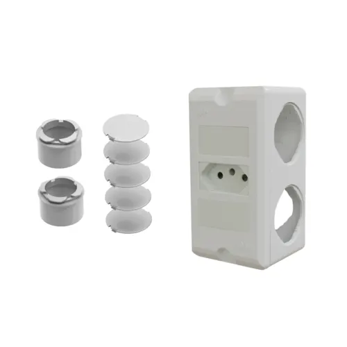 Conjunto Condulete PVC 1" c/1 Tomada 10A Branco Wetzel
