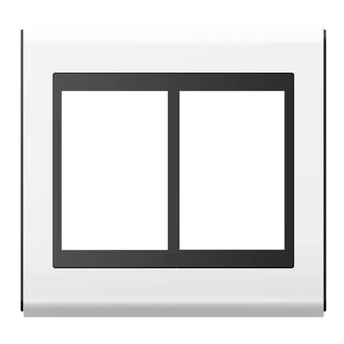 Placa 4X4 6 Posicoes Style Preto/Branco