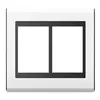 Placa 4X4 6 Posicoes Style Preto/Branco