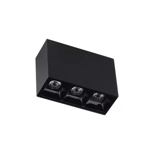 Luminaria De Led 3 Spots De Sobrepor 6W 3000K Preto Luminatti