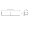 Perfil Sobr Archi Plano 1M 25mm 11,5W 24V STH20961BR/40 Stella