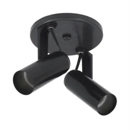 Spot Injetado Liso 2E27 Preto OPL