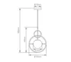 Pendente Globe Il 1Xe27 Opalino Dourado Orluce