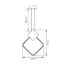 Pendente King l 13W Led Dourado 3000K OR1759 Dourado Orluce
