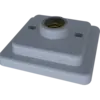 Plafon Soquete Porcelana 1 E27 Quadrado Branco OPL