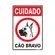 Placa Em Poliestireno 20X30Cm - Cuidado Cao Bravo Sinalize