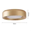 Plafon LED VETA 40cm com Controle Remoto Dourado Fosco 24W 904lm 40cm 3000K a 6500K Nordecor