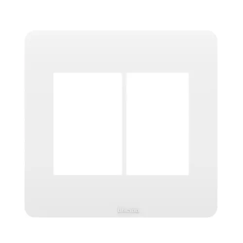 Placa 3+3 Postos 4x4 Aluminio Branca Matix Go Legrand