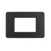 Placa 3 Postos 4X2 Preta Matix Go Legrand