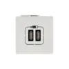 Modulo Carregador 2xUSB 3A Branco Pial Plus+ Legrand