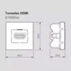 Modulo Tomada HDMI Branco Pial Plus + Legrand