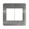 Placa 3+3 Postos 4x4 Aluminio Steel Matix Go Legrand