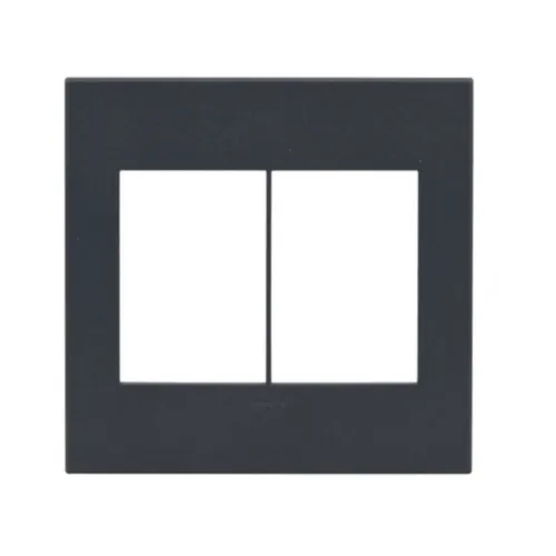 Placa 3+3 Postos 4X4 Quadrado Graphite Arteor Legrand