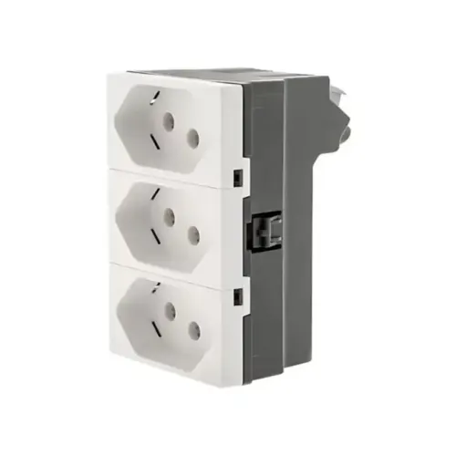 Modulo Tomada Tripla 2P+T 10A Branco Pialplus + Legrand