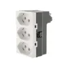 Modulo Tomada Tripla 2P+T 10A Branco Pialplus + Legrand