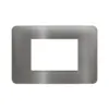 Placa 3 Postos 4X2 Aluminio Steel Matix Go Legrand