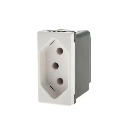 Modulo Tomada 2P+T 10A 250v Borne Automatico Branca Pial Plus + Legrand