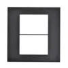 Placa 3+3 Postos 4x4 Aluminio Preta Matix Go Legrand