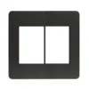 Placa 3+3 Postos 4x4 Aluminio Preta Matix Go Legrand