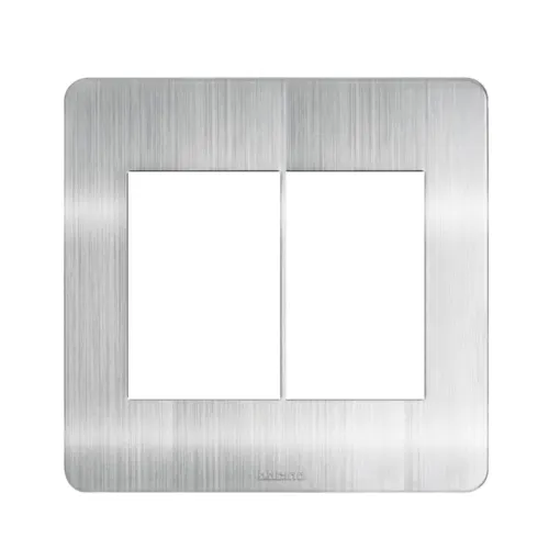 Placa 3+3 Postos 4x4 Aluminio Natural Matix Go Legrand
