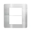 Placa 3+3 Postos 4x4 Aluminio Natural Matix Go Legrand