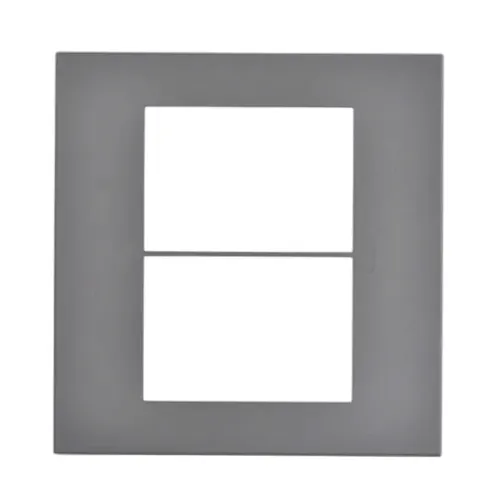 Placa 3+3 Postos 4x4 Aluminio Cinza Matix Go Legrand