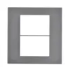 Placa 3+3 Postos 4x4 Aluminio Cinza Matix Go Legrand