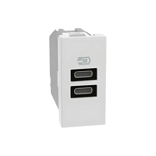 Carregador USB C+C 15W 1m Branca Matix Go Legrand