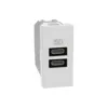 Carregador USB C+C 15W 1m Branca Matix Go Legrand