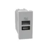 Carregador USB A+C 15W 1m Cinza Matix Go Legrand