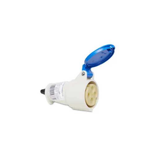 Acoplamento Newkon 3P+T 32A 200/250V 9H IP44 Azul Steck