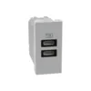 Carregador USB C+C 15W 1m Cinza Matix Go Legrand
