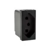 Modulo Tomada Energia 2P+T 10A 1m Preta Matix Go Legrand