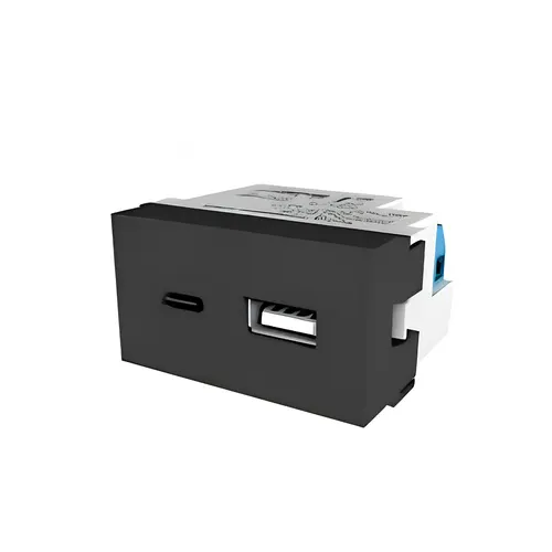 Modulo 2 Tomada USB A+C 2.4A 127/220V 1M Grafite Orion Schneider