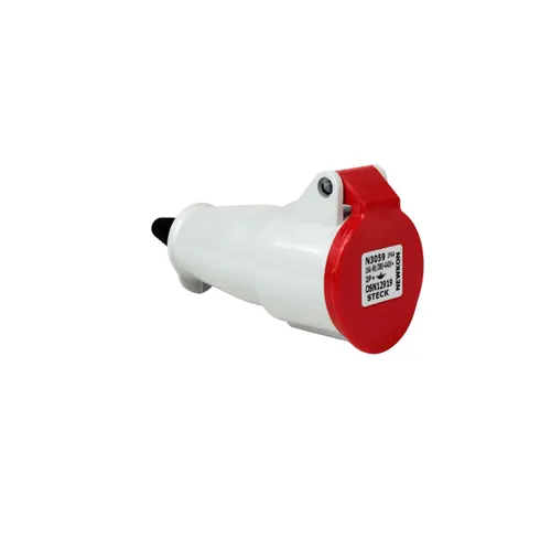 Acoplamento Newkon 2P+T 16A 380/440V 9H IP44 Vermelho Steck