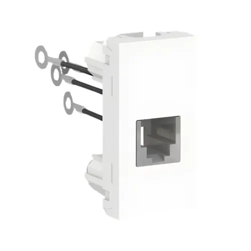 Modulo Tomada RJ11 4 Fios 1M Branco Orion Schneider