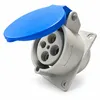 Tomada De Embutir Newkon 3P+T 16A 200/250V 9H IP44 Azul Steck