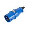 Plug Newkon 2P+T 16A 200/250V 6H IP44 Azul Steck