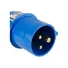 Plug Newkon 2P+T 16A 200/250V 6H IP44 Azul Steck