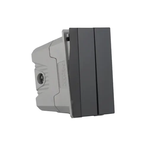 Modulo Duplo Pulsador Universal 10A 250V 2M Grafite Orion Schneider
