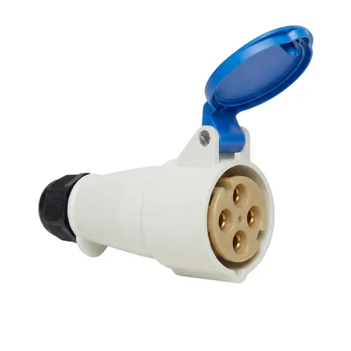 Acoplamento Newkon 3P+T 16A 200/250V 9H IP44 Azul Steck