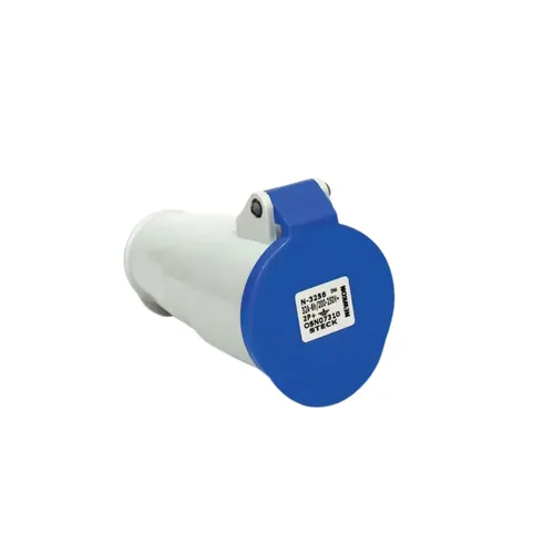 Acoplamento Newkon 2P+T 32A 200/250V 6H IP44 Azul Steck