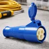 Acoplamento Newkon 2P+T 32A 200/250V 6H IP44 Azul Steck